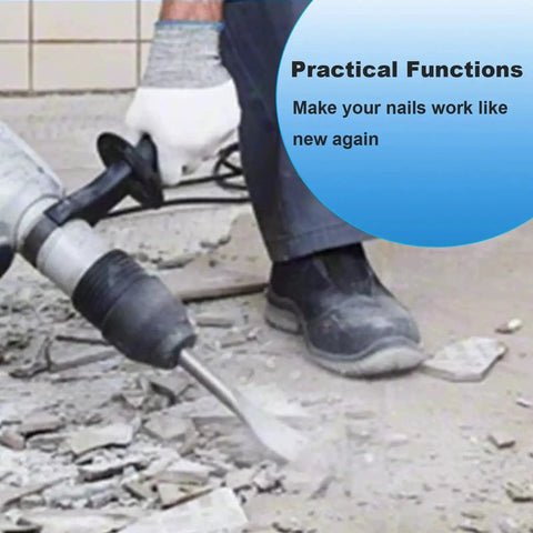 Man using 18 Inch SDS Max Clay Spade For Concrete Demolition And Digging Phyxlyn Heavy Duty 40Cr Alloy Steel Shank tool on concrete floor