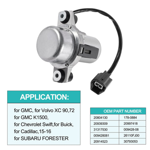 Power brake booster vacuum pump with silver metal housing and black electrical connector