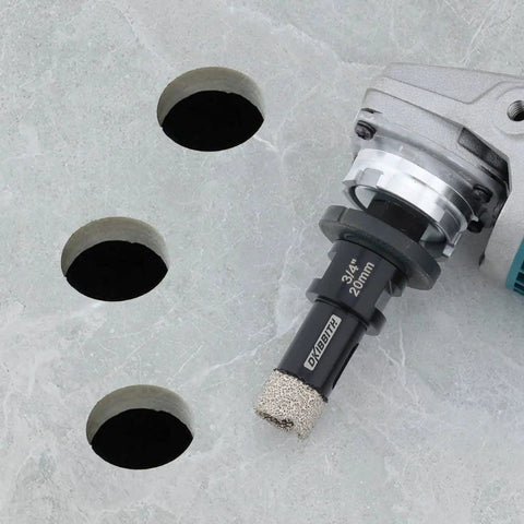 3/4 Inch Dry Diamond Core Drill Bit For Tile Porcelain Ceramic Granite Brick Concrete With Vacuum Brazed Hole Saw Installed