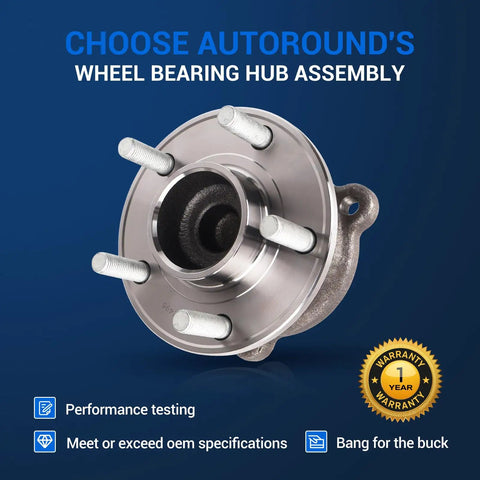 Beefy Rear Wheel Bearing And Hub Assembly For Ford Escape C-Max And Lincoln MKC 2013 2019 With Five Lug And ABS Built Tough And Ready For Parking Assist