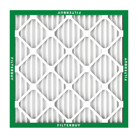 Front view of 20x20x1 MERV 8 Pleated Air Filter Dust Defense For HVAC Electrostatic 4 Pack with pleated design