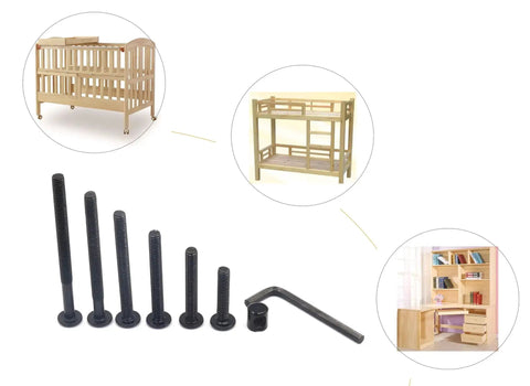 Crib Screws And Bed Frame Bolts Nuts Kit With M6 Bolts In 20 30 40 50 60 70 80mm Seven Sizes Plus Barrel Nuts For Dream On Me Delta Graco Fisher Bunk Beds Pack Of 35 Sets