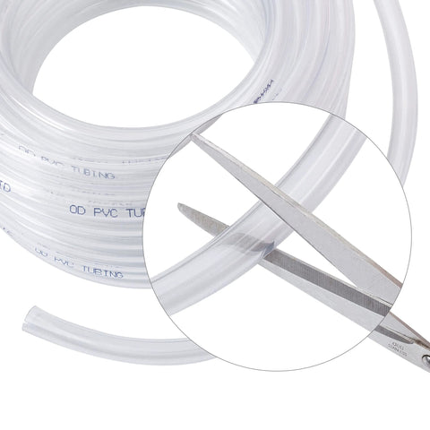 DAVCO 1/4 in ID clear vinyl tubing, 50 ft coil, transparent flexible PVC hose