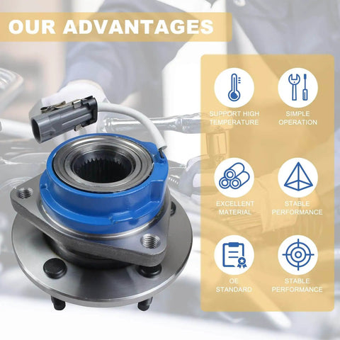 Front or Rear Wheel Hub Bearing Assemblies Pair for Chevy Buick Cadillac Pontiac with features overview, PN 513121 513179 513199 513187