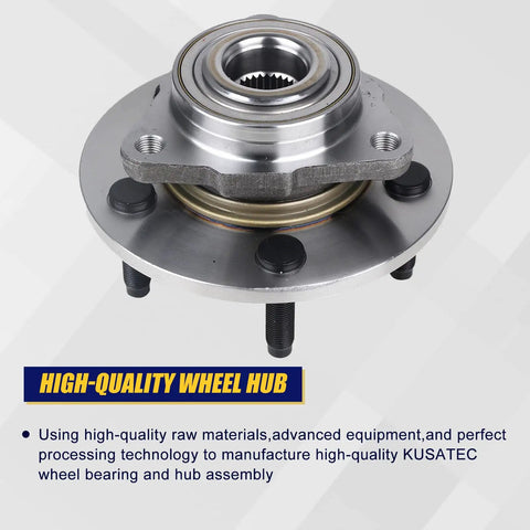 Front Wheel Hub And Bearing Assembly 515072 For Dodge Ram 1500 2002-2008, 5 Lug, front view showing 3-bolt design