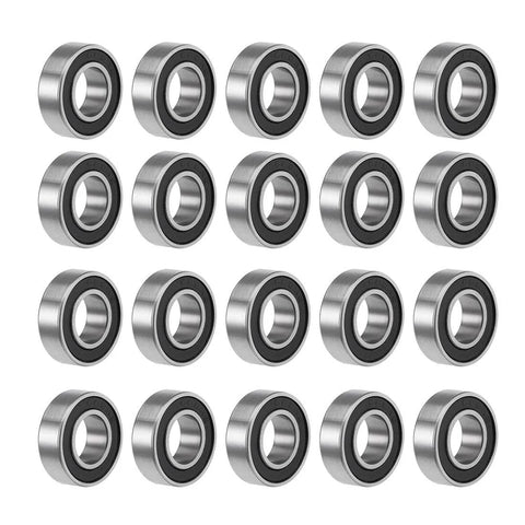 25 pcs uxcell 688-2RS deep groove ball bearings, chrome steel, double sealed, 8x16x5 mm.