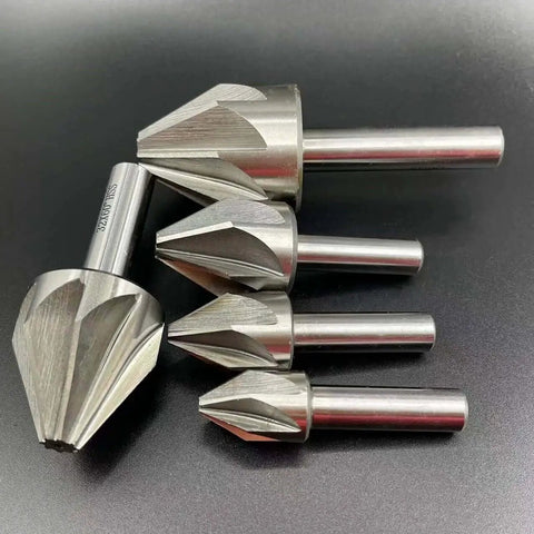 60 Degree Carbide Chamfer End Mill The Workhorse For Clean Chamfers And Deburring, various sizes, side view