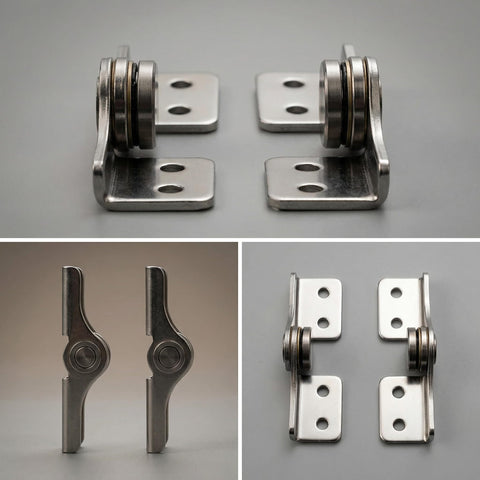 Torque Shaft Hinge With Adjustable Damping 2.0 N.M Small Metal Damper for Folding Tables Windows Doors Wardrobes, 1 Pair L Plus R Silver