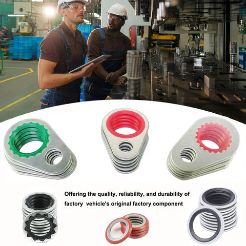 Factory workers inspecting machinery with overlay of colorful factory components, emphasizing product quality and reliability.