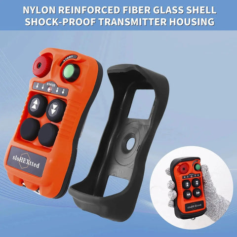 Wireless Crane Remote Control 2 Channel 110V Transmitter Receiver For Hoist with shock-proof housing