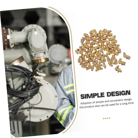 Complete 60-Piece Grease Fitting Kit SAE To 4-28, Straight, 45 Degree And 90 Degree Angles shown with industrial equipment