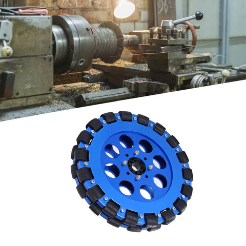 Omnidirectional Wheel Set for DIY Robots and Custom Rigs, 8 Inch Aluminum Alloy Hub Omni Wheels Deliver Stable, Low Vibration