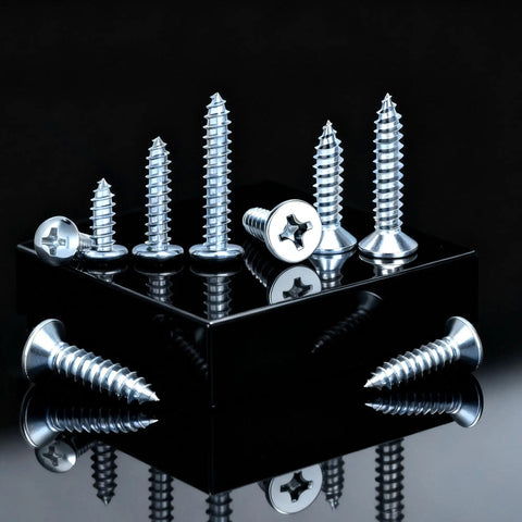 288 Piece Wood And Sheet Metal Screws Kit With Phillips Drive Pan And Flat Head Assortment Marine Grade Carbon Steel on black display