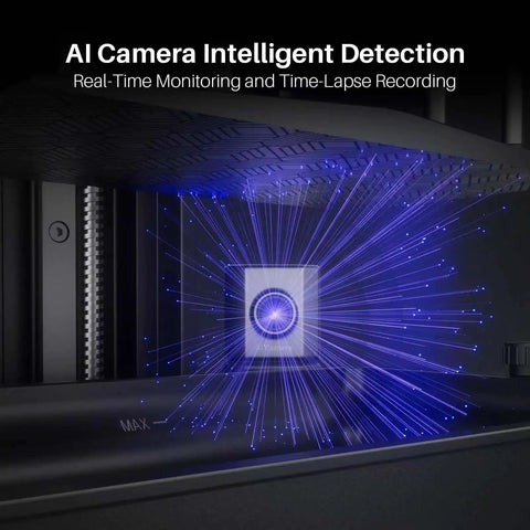 AI camera intelligent detection on Mars 5 Ultra Resin 3D Printer With 7 Inch 9K Mono LCD And 18 Micron XY Lightning Fast 150 mm Per Hour Printing
