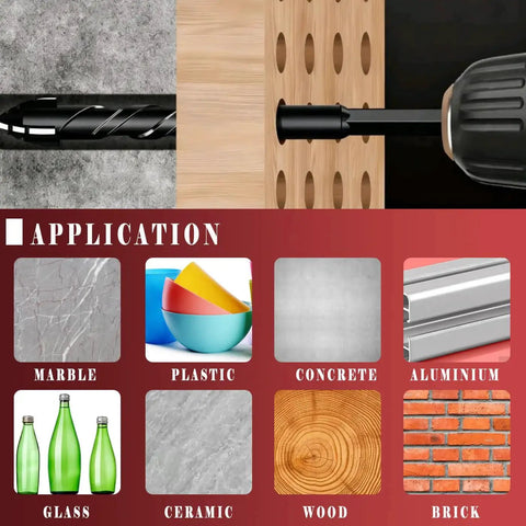 Upgraded 10 Piece 3/16 Inch 5mm Serrated 4 Flute Carbide Masonry Drill Bit Set With Durable Storage Case for various materials
