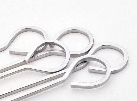 Close-up of 10 Inch Stainless Steel Square BBQ Skewers Set 12 Pack With Ring Tip Handles for easy grilling.