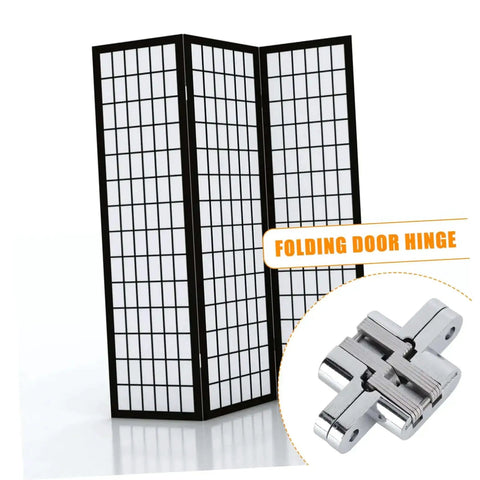 Concealed Folding Door Hinge Built Tough Heavy Duty Cabinet Hardware For Home Use shown with folding screen