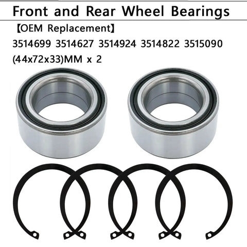 High Performance Wheel Bearing Kit For Polaris UTV And ATV Front And Rear 44 Mm ID 72 Mm OD 33 Mm Wide Fits RZR 900 1000