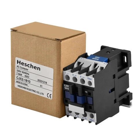 AC Contactor CJX2-1810 3 Pole Normally Open 24V Coil 380V Ue 18A Ie 50/60Hz with packaging box