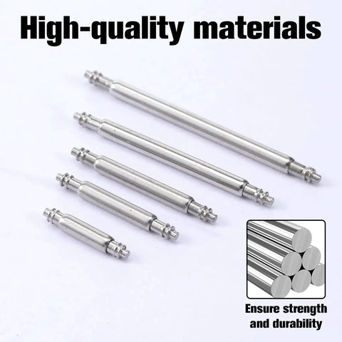 78 Pcs Watch Pins Replacement Kit Stainless Steel Spring Bars in various sizes for metal and leather watches.