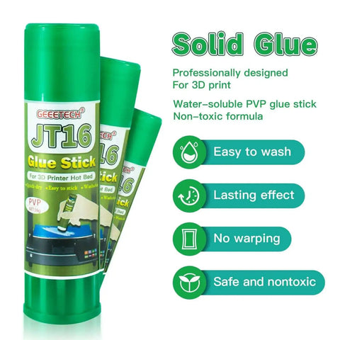 Six Pack 3D Printer Glue Sticks 1.27oz each for ultra strong bed adhesion, easy to wash, safe, non-toxic, suitable for various filaments
