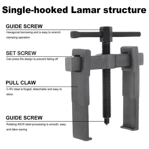 Two Jaw Gear Puller With Adjustable Arms For Internal And External Bearing Removal Heavy Duty 3 Inch Pulley Flywheel Gear
