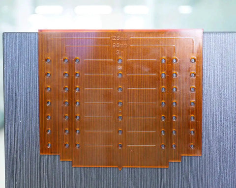 Transparent Orange Drill Mounting Template Pack of 3 for Cabinet Doors and Drawers With Accurate Scale Ideal for Three Inch