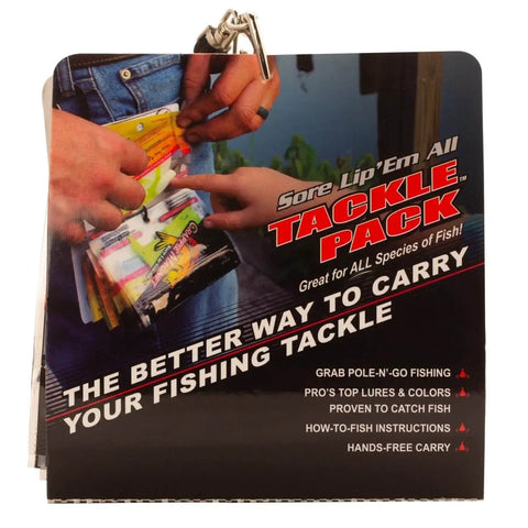 Close-up of All Species Fishing Tackle Kit packaging with person holding tackle box for bass, crappie, trout, panfish and more.