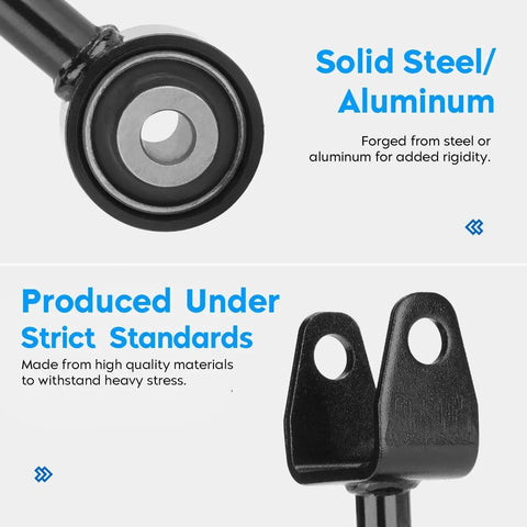 Close-up of Rear Upper Control Arm Kit For Honda CR-V 2002-2006 And Element 2003-2011, showing solid steel/aluminum construction