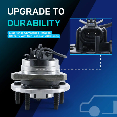 Front Wheel Hub Bearing Assembly With ABS 5 Lug Bolt On For 2004 2012 Malibu 2008 2010 Cobalt HHR 2005 2010 Pontiac G6 2007 2009 Saturn Aura Front Left And Right Replacement Ready To Roll 513214 close-up