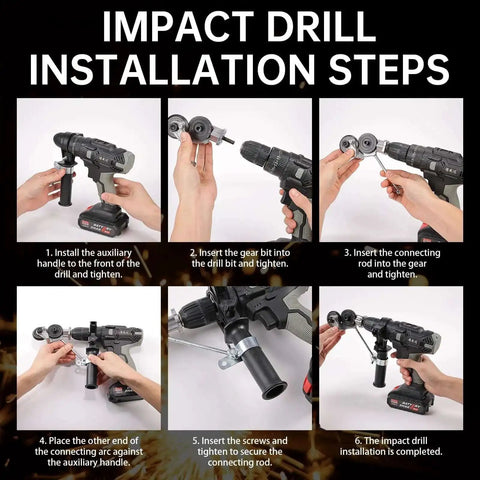 Impact drill installation steps for Powerful And Effortless Heavy Duty Drill Metal Cutter Attachment For Sheet Metal Cutting