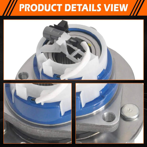 Front Wheel Hub Bearing Assembly 513179 Compatible with Chevy Impala, close-up view with ABS fit and 5-lug design
