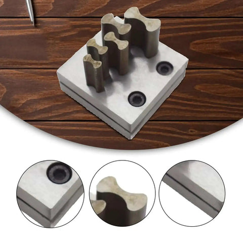 Pro Grade Disc Cutter Hole Punch Forming Die Cutting Tool For Jewelry Making Beading And Metal Sheet Projects with five discs