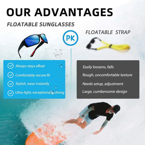 Floating Polarized Fishing Sunglasses for Men and Women, Ideal for Boating Sailing and Beach Days, UV400 Protection