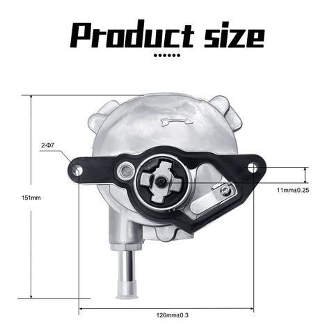 AULINK vacuum pump, OE replacement for 2012–2015 Mercedes C250/SLK250 (W204/R172), front view with mounting flange