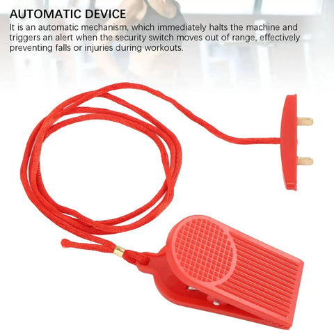 Must Have Magnetic Treadmill Safety Key With Double Insert Design Easy Fit Emergency Stop Key Compatible With JX ZXCH ISPO Treadmills Universal Replacement For Running Machines And Walking Pads, red clip with anti-lost rope.