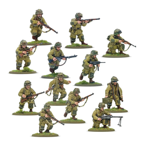 28mm US Airborne miniatures from Bolt Action Third Edition Starter Set for WWII Tabletop Battle