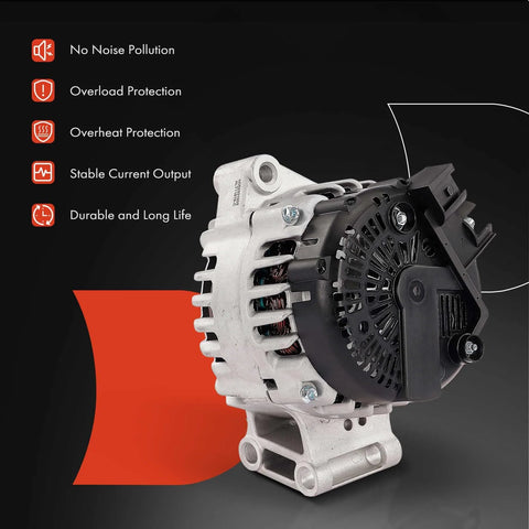 Alternator For Ford Fiesta 2011-2019 1.6L DOHC Naturally Aspirated 12V 120A 6-Groove Pulley Clockwise Replacement