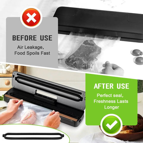 Six Pack Gasket Replacement Set For Geryon Vacuum Sealer E2900 E2901 And E5700 Keep Your Seals Tight And Suction Strong shown installed