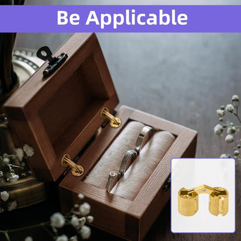 8Pcs Brass Barrel Hidden Hinges Set With 8mm 10mm 12mm And 14mm Sizes, 180 Degree Opening Concealed Cabinet Hinges for jewelry box