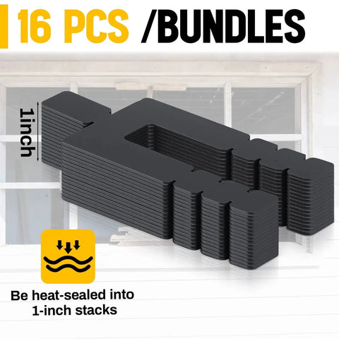 Black Shims For Windows And Doors One Sixteenth Inch By Three And A Half Inches stacked in bundles