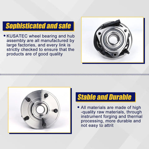 Front Wheel Bearing And Hub Assembly 513272 Direct Fit For Jeep Wrangler 2007 2008 2009 2010 Front Position With 5 Lug And ABS Replacement showcasing product details