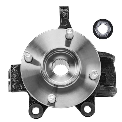 Front Right Steering Knuckle And Wheel Hub Bearing Assembly For Ford Focus 2006 2007 2008 2009 2010 2011 Passenger Side Replacement OEM Grade