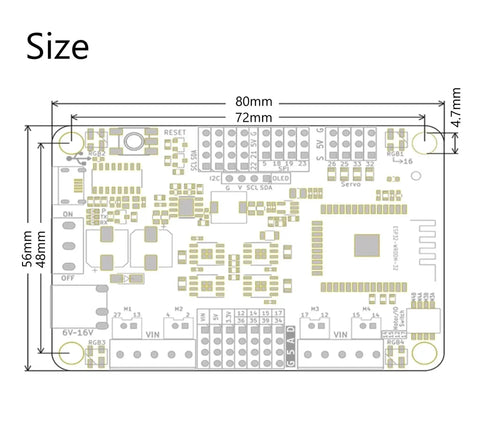 ESP32 Development Board With Onboard 3.5A Motor Driver For Robotics Projects Supports 4 Servos 4 DC Motors And 2 Stepper Motors circuit diagram