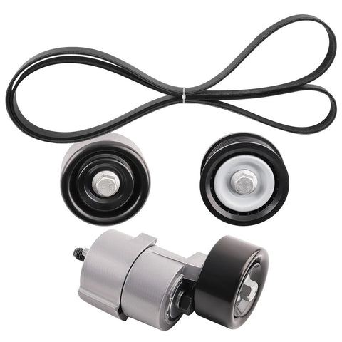 Belt Tensioner Idler Pulley Serpentine Drive Belt Kit For Hyundai Sonata Santa Fe Santa Fe Sport Tucson Optima Magentis Sorento Forte 07-15 2.4L Replacement All In One Kit
