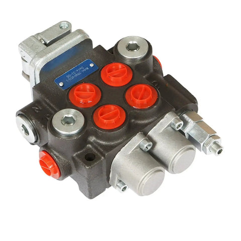 Hydraulic Directional Control Valve Double Acting 2 Spool For Small Tractors, Loaders, And Log Splitters, Up To 13 GPM, 3600 PSI, SAE Ports
