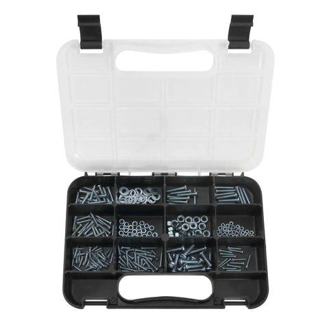 Durable Plastic Storage Organizer With Full Height Dividers For Small Parts And Tools Flat Or Upright Storage And Built In Feet