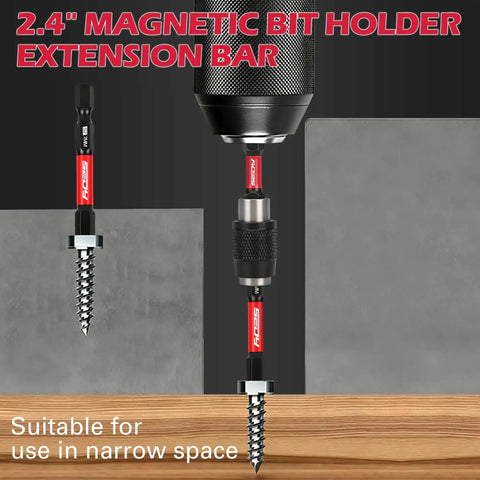 23-Piece Magnetic Hex Bit Set With 2.4 Inch Impact Bit Holder And 1 Quarter Inch Hex Shank insert example in use