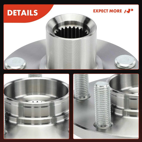 Front Wheel Bearing And Hub Kit For Chrysler PT Cruiser 2002 2010 Neon 2002 2005 And Dodge Neon SX 2.0 2003 2005 Front Left Or Right Driver Or Passenger Side, detail view of hub and bearing components