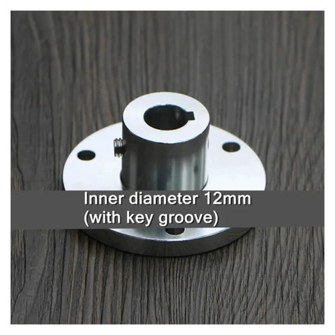 Versatile Mecanum Wheel Flange Coupling for Robot Chassis with Key Groove Inner Diameter 12mm, shown on a wooden surface